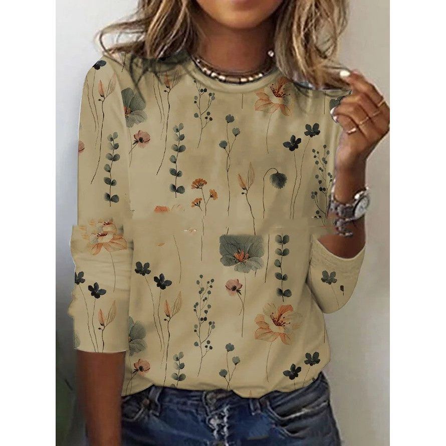 Long-sleeved Printed T-shirt Women's Ebay Independent Station