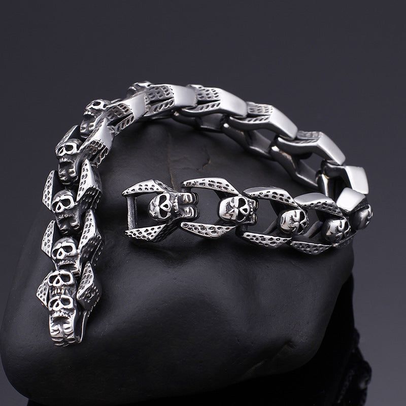 Punk Skull Stainless Steel Bracelet - Jointcorp