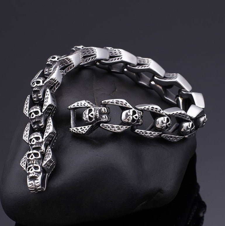 Punk Skull Stainless Steel Bracelet - Jointcorp