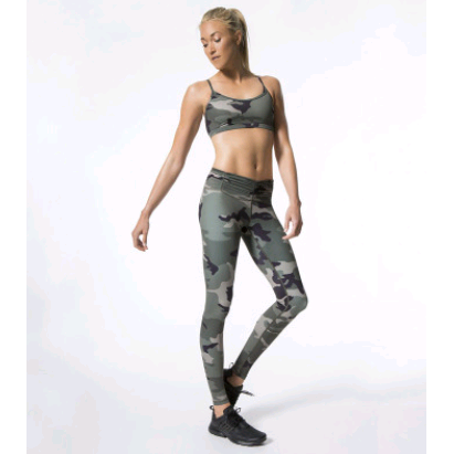 High waist four-needle six-line new camouflage fitness yoga pants tight stretch printing sports leggings - Jointcorp