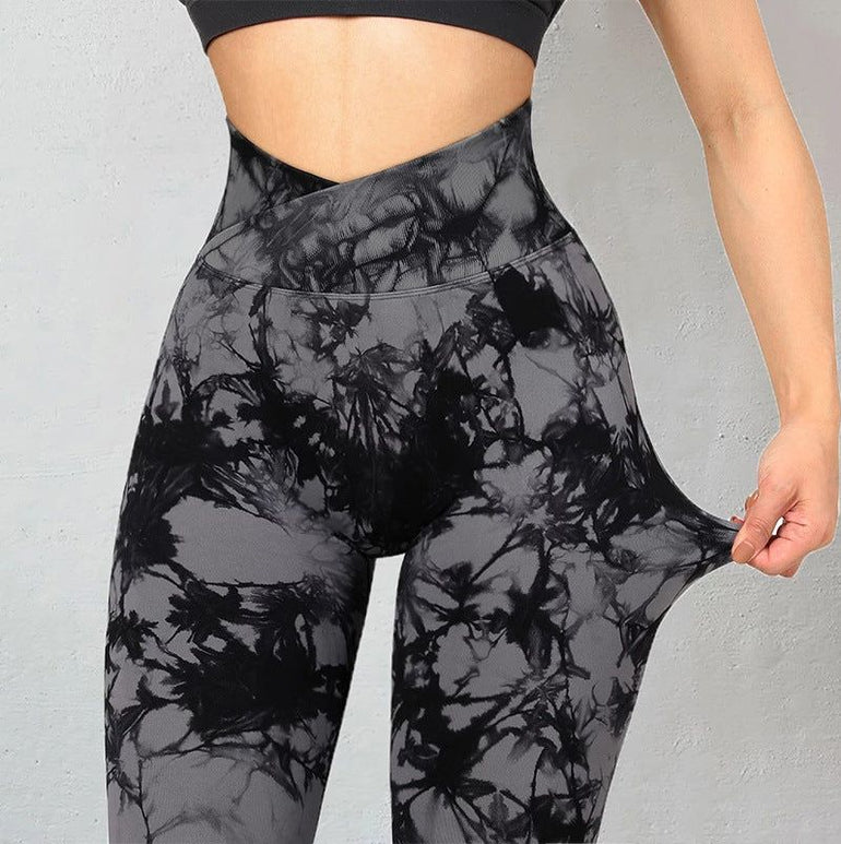 Seamless Tie Dye Leggings Women Yoga Pants Push Up Sport Fitness Running Gym Leggings - Jointcorp