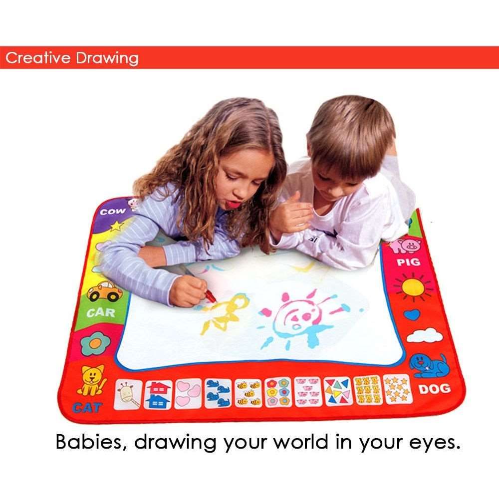 80 x 60cm Baby Kids Add Water with Magic Pen Doodle Painting Picture Water Drawing Play Mat in Drawing Toys Board Gift Christmas