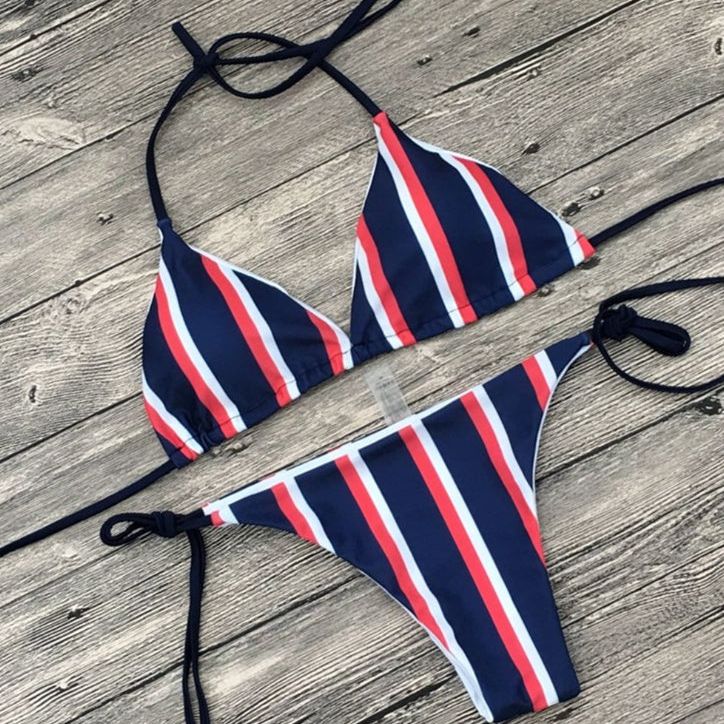 European and American sequins sexy bikini split swimsuit ladies