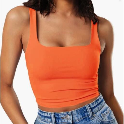 Women's Sleeveless Vest Square Collar Casual Top