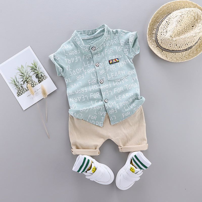 Korean Short-Sleeved Children's Clothing For Boys And Girls