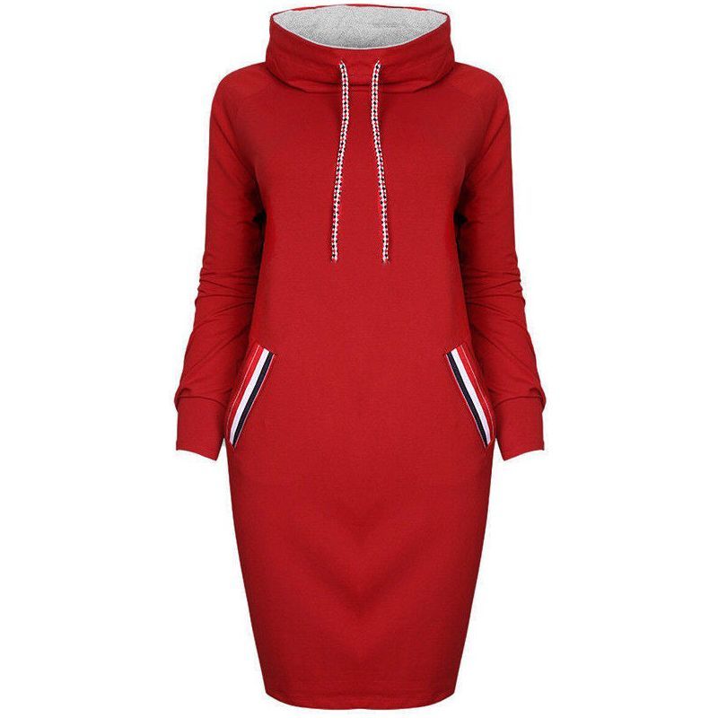 Ladies Winter Hooded Dresses Women Dress - Jointcorp