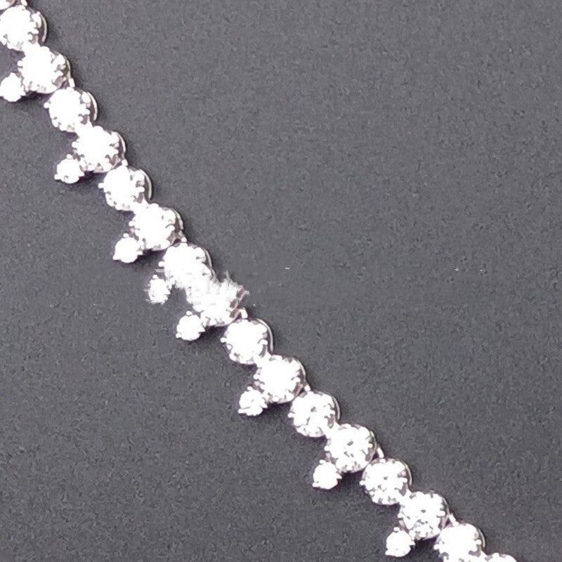 Zhou Hengfu Jewelry S925 Silver Cubic Zirconia Necklace Necklace Women - Jointcorp