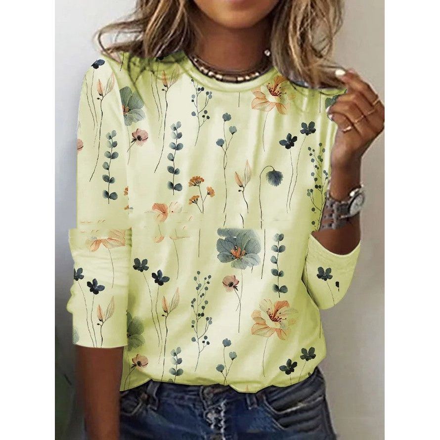 Long-sleeved Printed T-shirt Women's Ebay Independent Station