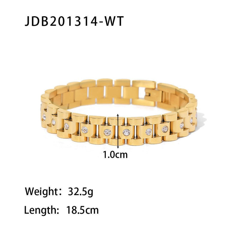 Stainless Steel PVD Plated 18K Gold Titanium Steel Bracelets - Jointcorp