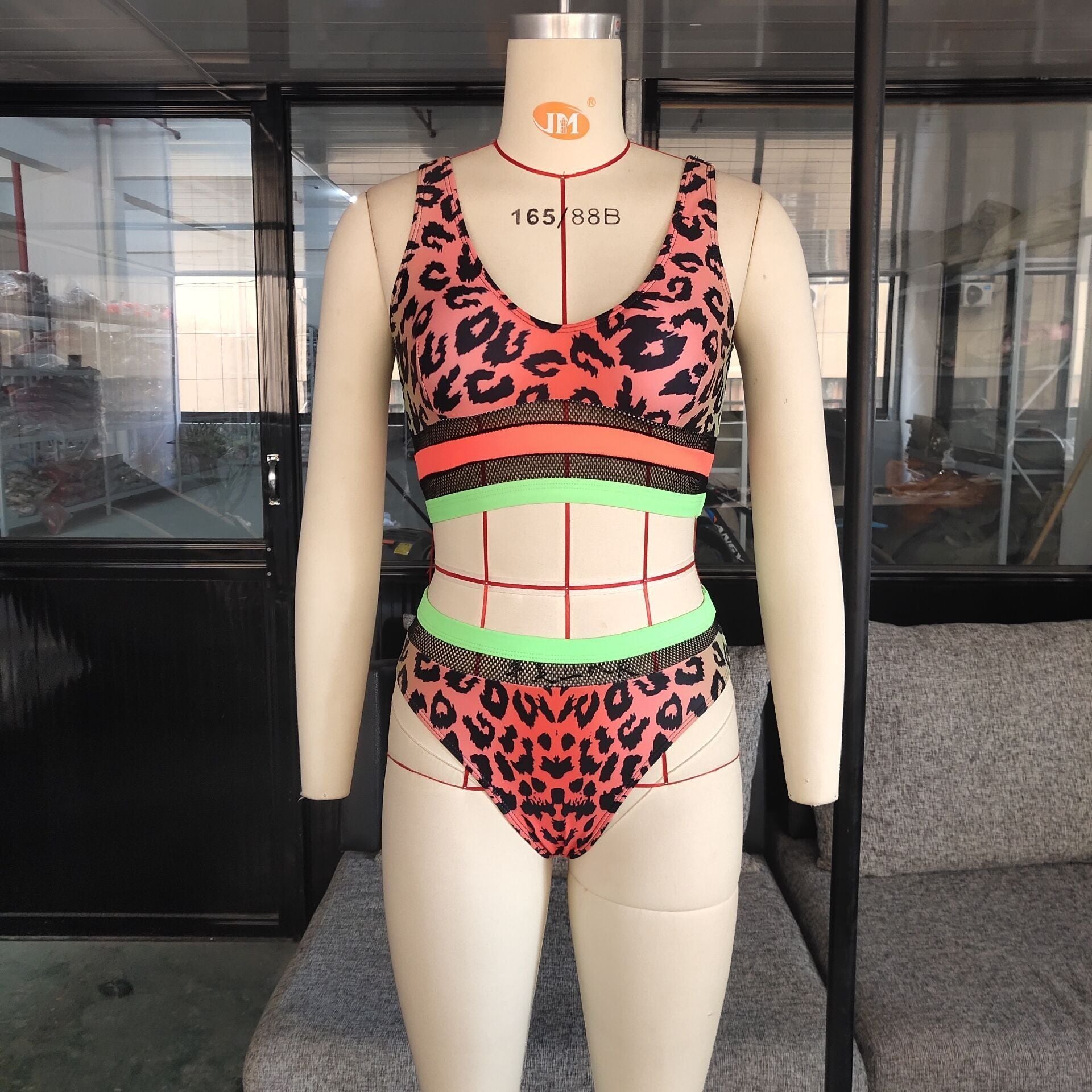 Sexy split leopard bikini