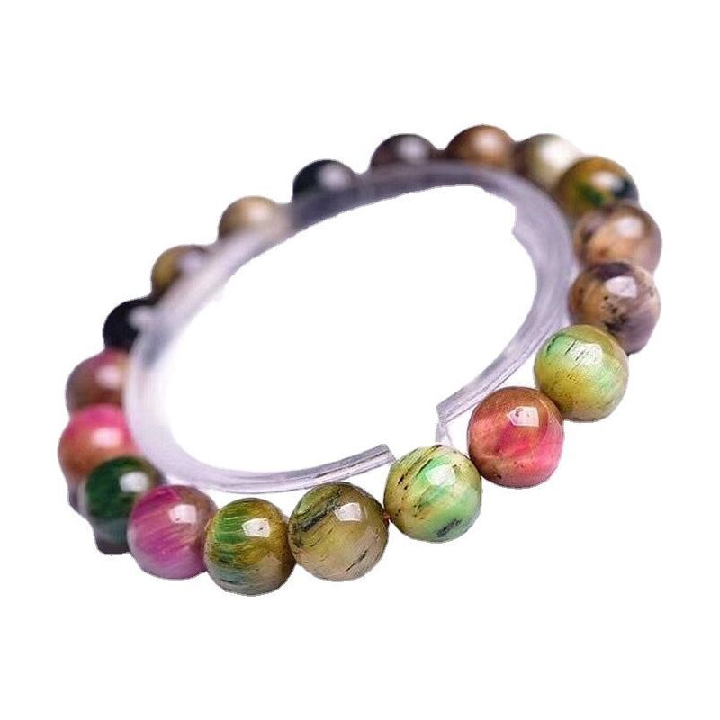 Natural Olive Green Tiger Eye Ball Bracelet - Jointcorp