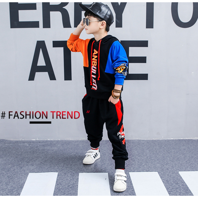 Boys spring suit 2021 new Korean children's clothing in the big boy boy long-sleeved sports two-piece suit tide clothes