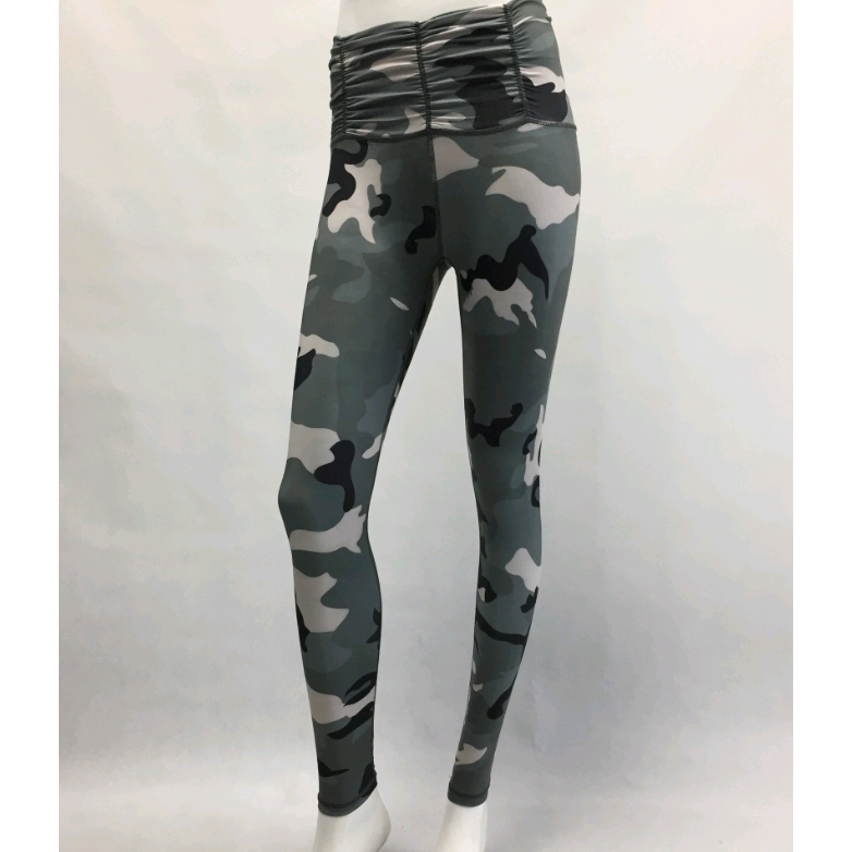 High waist four-needle six-line new camouflage fitness yoga pants tight stretch printing sports leggings - Jointcorp