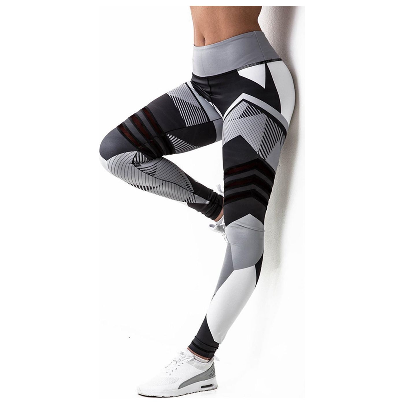 Printed Reflective Sport Yoga Pants Women Fitness Gym Leggings Running Compression Tights Quick Dry Sport Clothes Trousers - Jointcorp