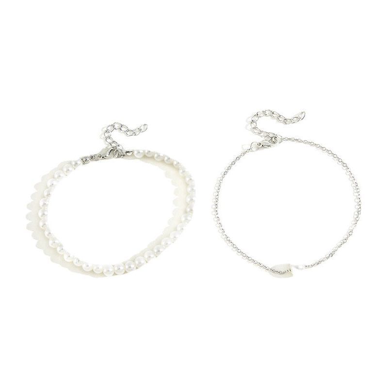 Stylish Simple And Versatile Double-layer Pearl Anklet - Jointcorp