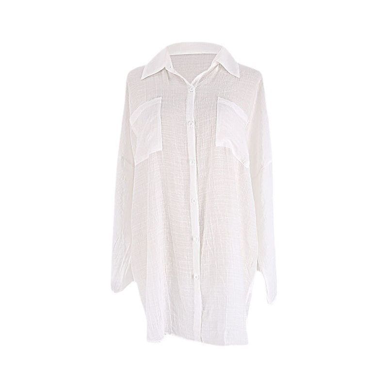 Ladies Slub Shirt Beach Jacket