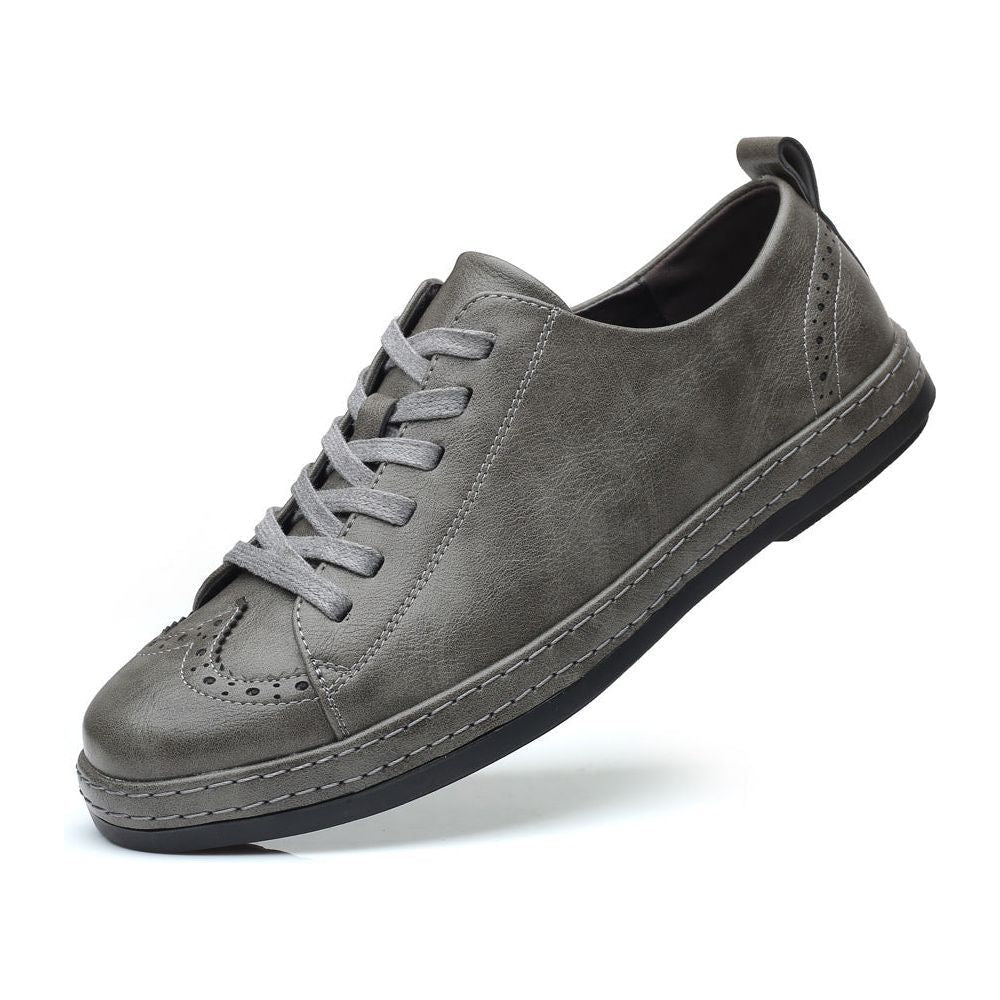 Men's Trendy Stitching Casual Lace Up Leather Shoes - Jointcorp