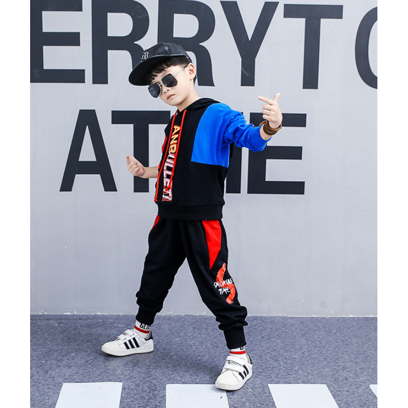 Boys spring suit 2021 new Korean children's clothing in the big boy boy long-sleeved sports two-piece suit tide clothes