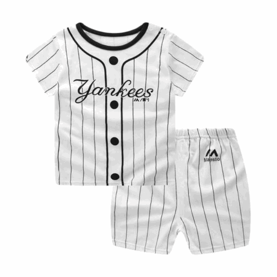 2021 new children's summer children's clothing short-sleeved suit cotton boy girls small children cartoon summer two-piece