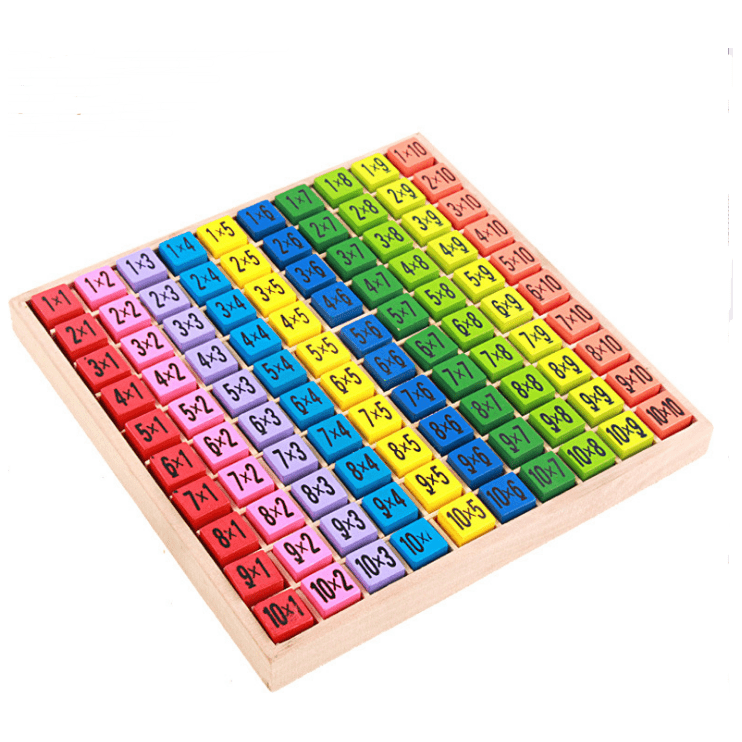 Wooden Montessori Multiplication Table