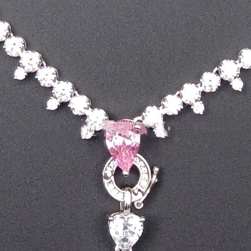 Zhou Hengfu Jewelry S925 Silver Cubic Zirconia Necklace Necklace Women - Jointcorp