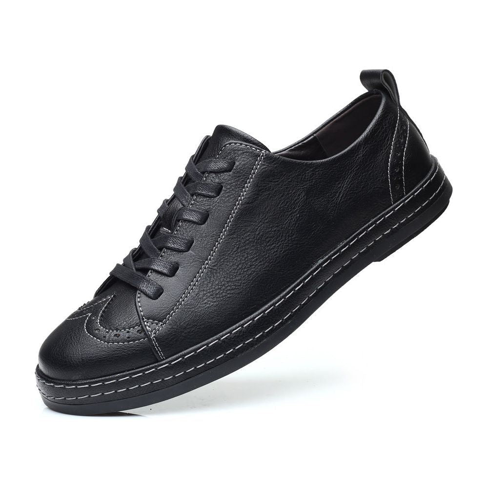 Men's Trendy Stitching Casual Lace Up Leather Shoes - Jointcorp