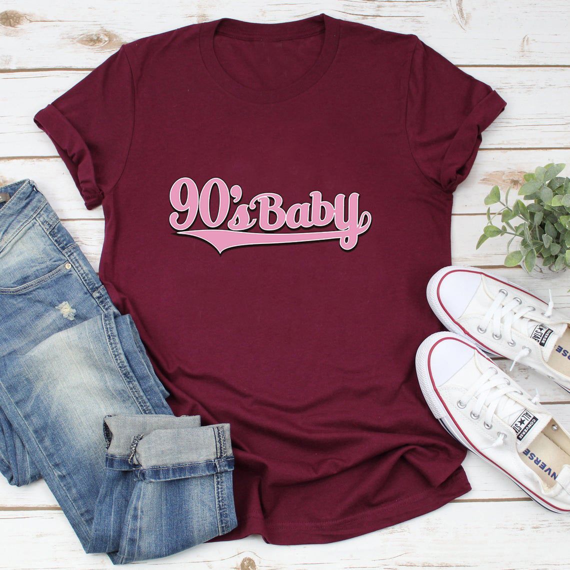 Women's Letter Printed Polyester T-shirt