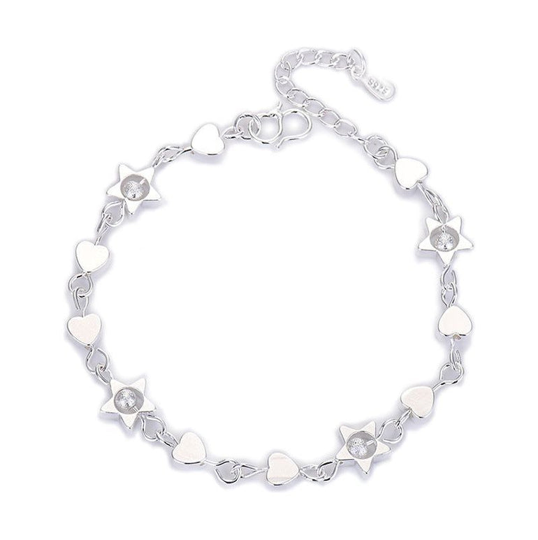 Women's Fashion Geometry Pattern Heart Bracelet - Jointcorp