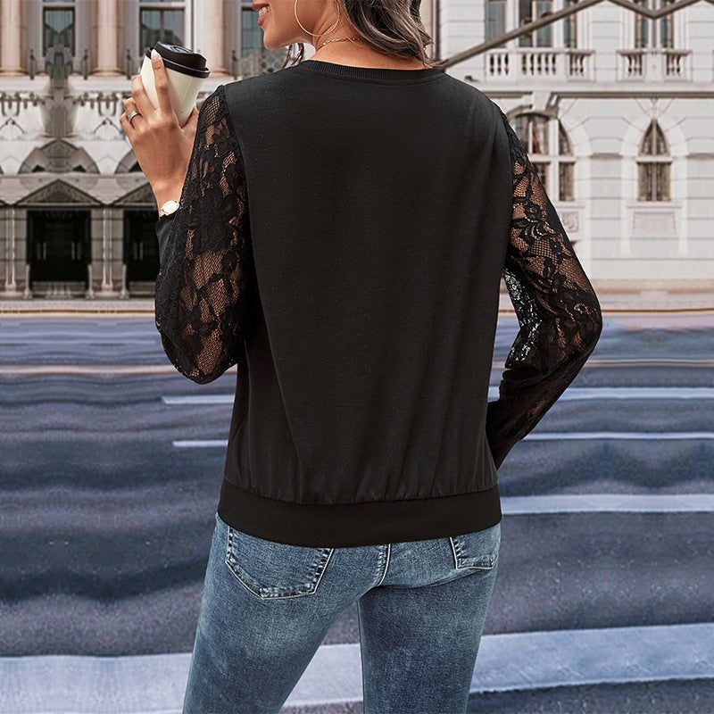 Women's Lace Long-sleeved Shirt