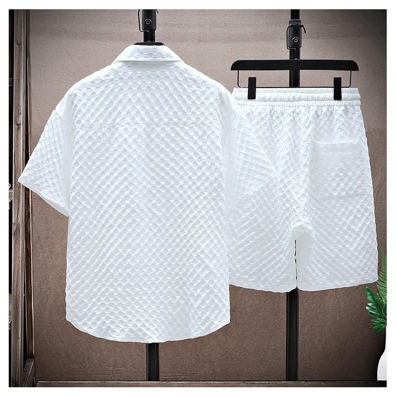 Youth Summer Suit Men's Loose Casual Shirt Short-sleeved Shorts - Jointcorp