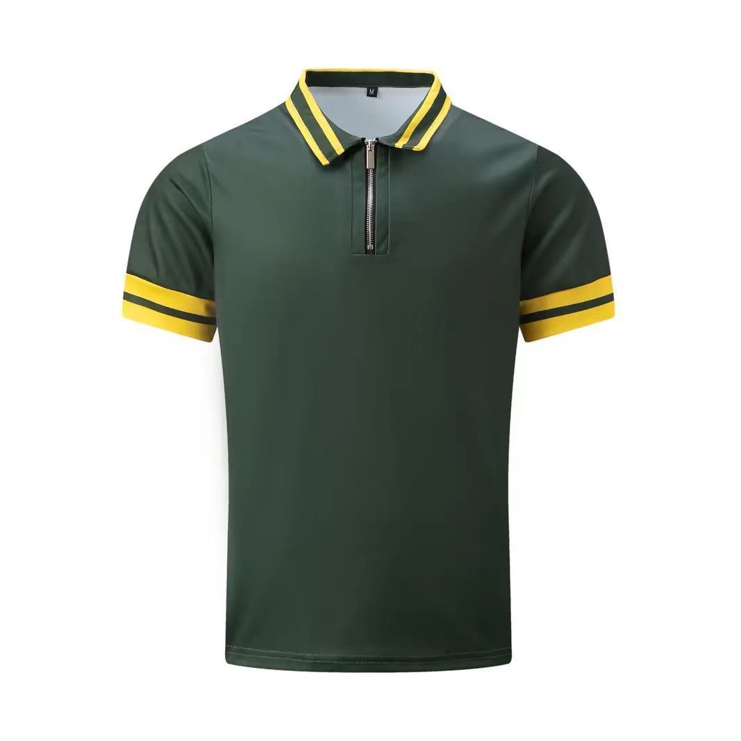 Zipper Stitching Men's Sports Polo Shirt - Jointcorp