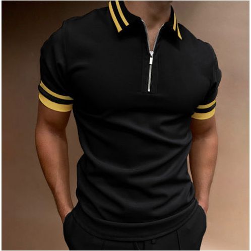 Zipper Stitching Men's Sports Polo Shirt - Jointcorp