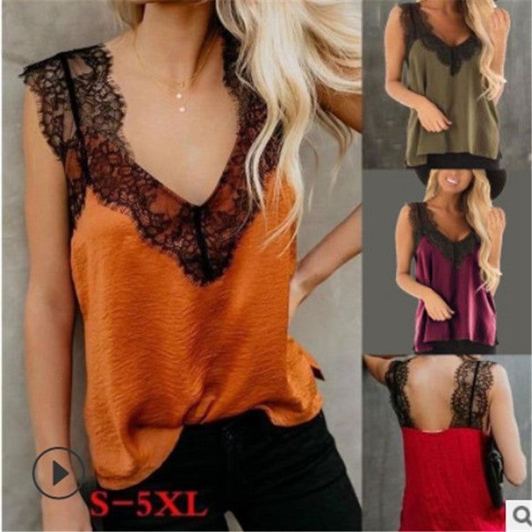 Women's Loose Lace Sleeveless Camisole