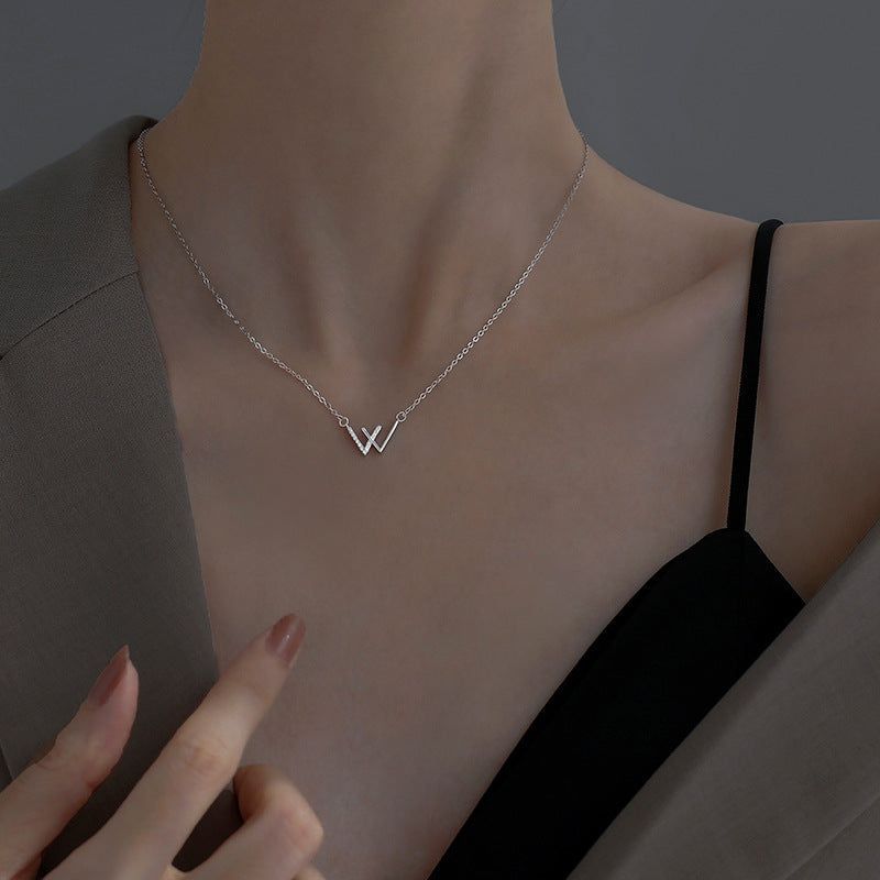 Women's Double V-shaped Female W Necklace - Jointcorp