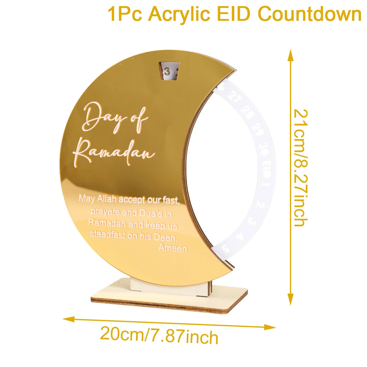 Ramadan Kareem Countdown Calendar Ornament Eid Mubarak Decoration 2025 For Home Muslim Islamic Festival Eid Al-Fitr Party Favors