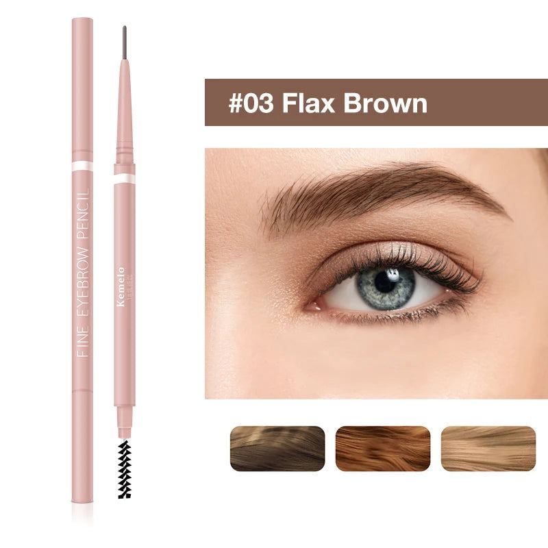 1.5mm Ultra Fine Double-Ended Eyebrow Pencil (Kemelo) Waterproof Sweat-proof Long Lasting Professional Eye Makeup For Women