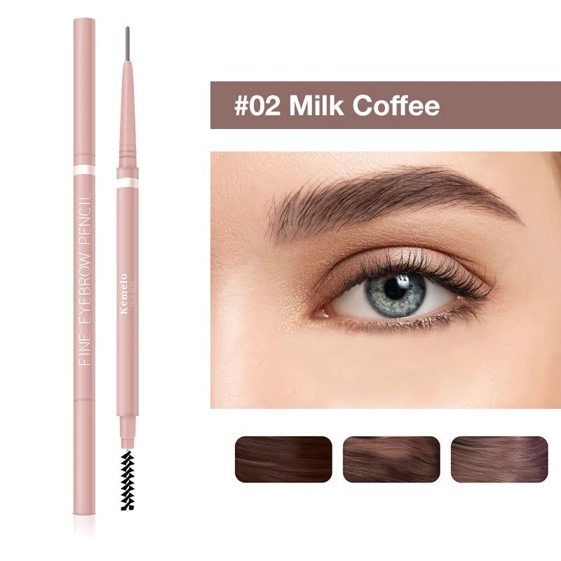 1.5mm Ultra Fine Double-Ended Eyebrow Pencil (Kemelo) Waterproof Sweat-proof Long Lasting Professional Eye Makeup For Women