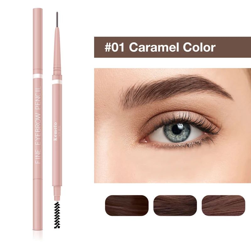 1.5mm Ultra Fine Double-Ended Eyebrow Pencil (Kemelo) Waterproof Sweat-proof Long Lasting Professional Eye Makeup For Women