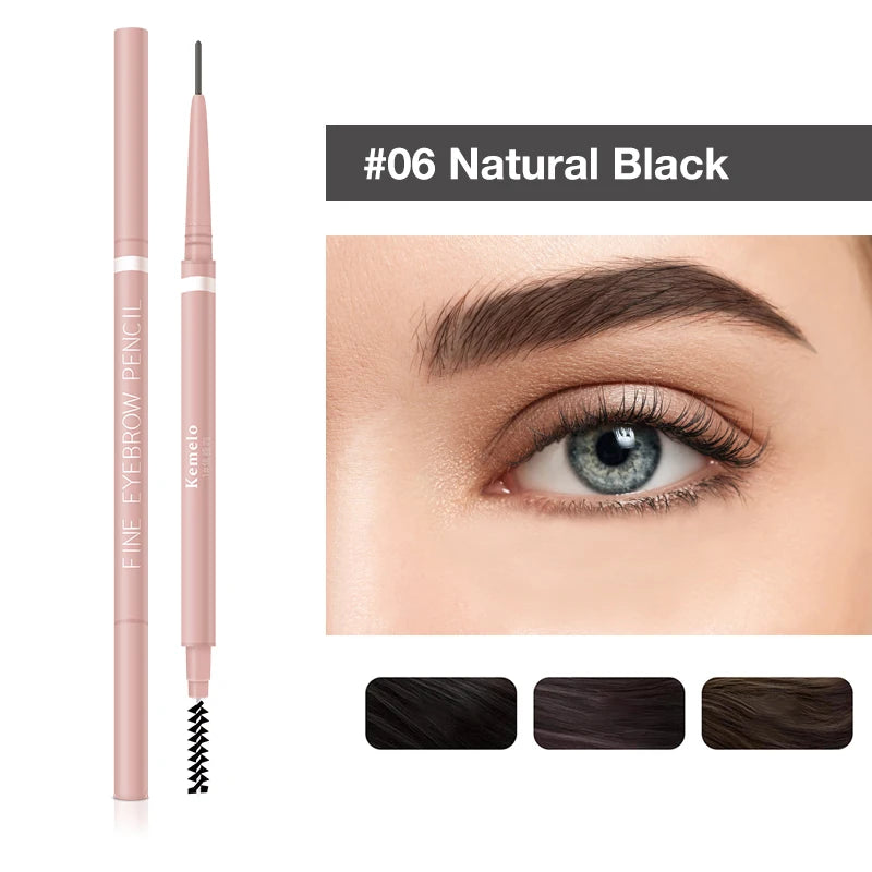 1.5mm Ultra Fine Double-Ended Eyebrow Pencil (Kemelo) Waterproof Sweat-proof Long Lasting Professional Eye Makeup For Women