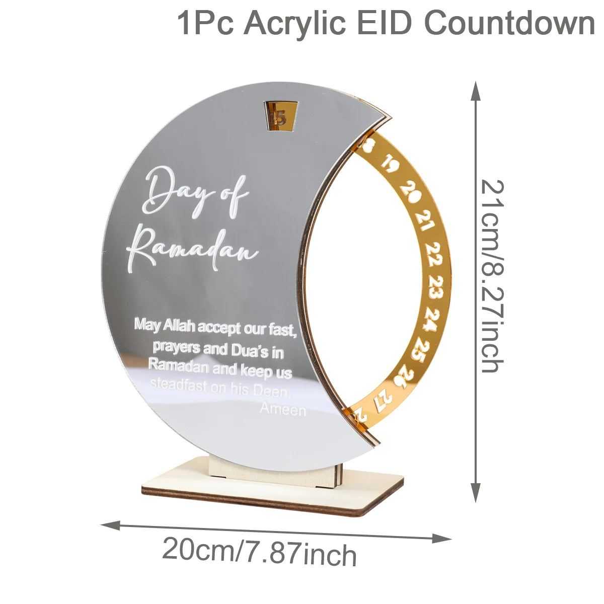 Ramadan Kareem Countdown Calendar Ornament Eid Mubarak Decoration 2025 For Home Muslim Islamic Festival Eid Al-Fitr Party Favors