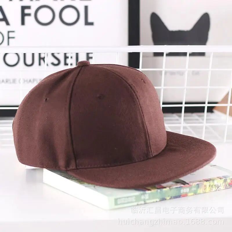 Solid Hip Hop Cap For Men Snapback Hat Women's Baseball Caps Adjustable Flat Brim Bill Plain Visors Boys And Girls Street Dance