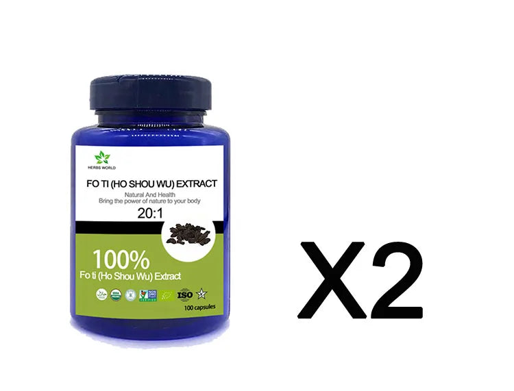 Natural Fo Ti (Ho Shou Wu) Extract capsules, 100% Fo Ti (Ho Shou Wu) Extract powder 20:1