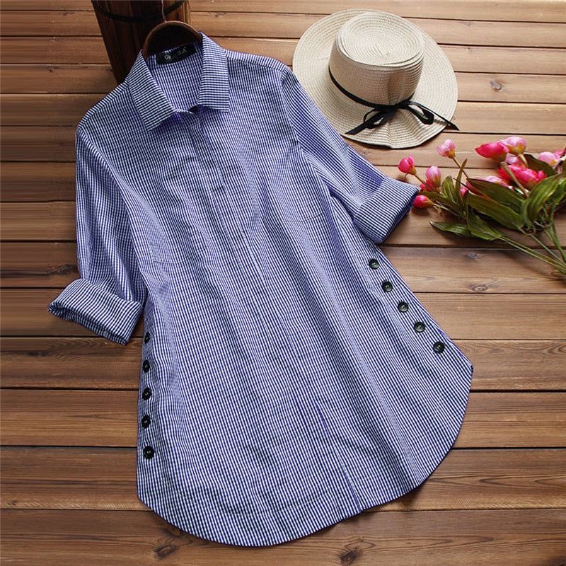 Loose Maternity Blouse Long Sleeve Nursing Shirt Spring Fall Casual Female Women's Clothing Single Breasted Top Blouse Plus Size - Jointcorp