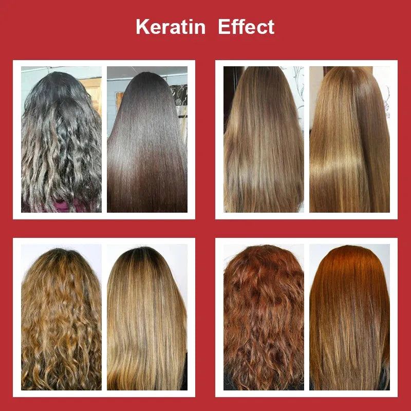 PURC Brazilian Keratin Hair Treatment Keratin Straightening Curly Hair Smoothing Repair Permed Damaged Hair Care Products