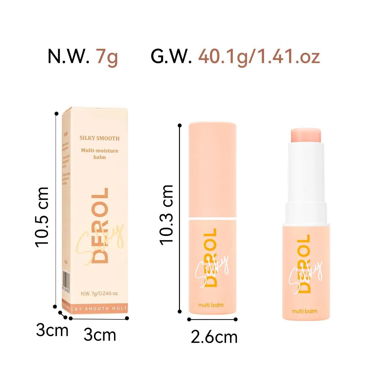 DEROL Moisturizing Balm Stick Anti-Wrinkle Hydrating Dry Skin Multi Balm Cream Easy to Absorb Not Sticky Makeup Stick Balm