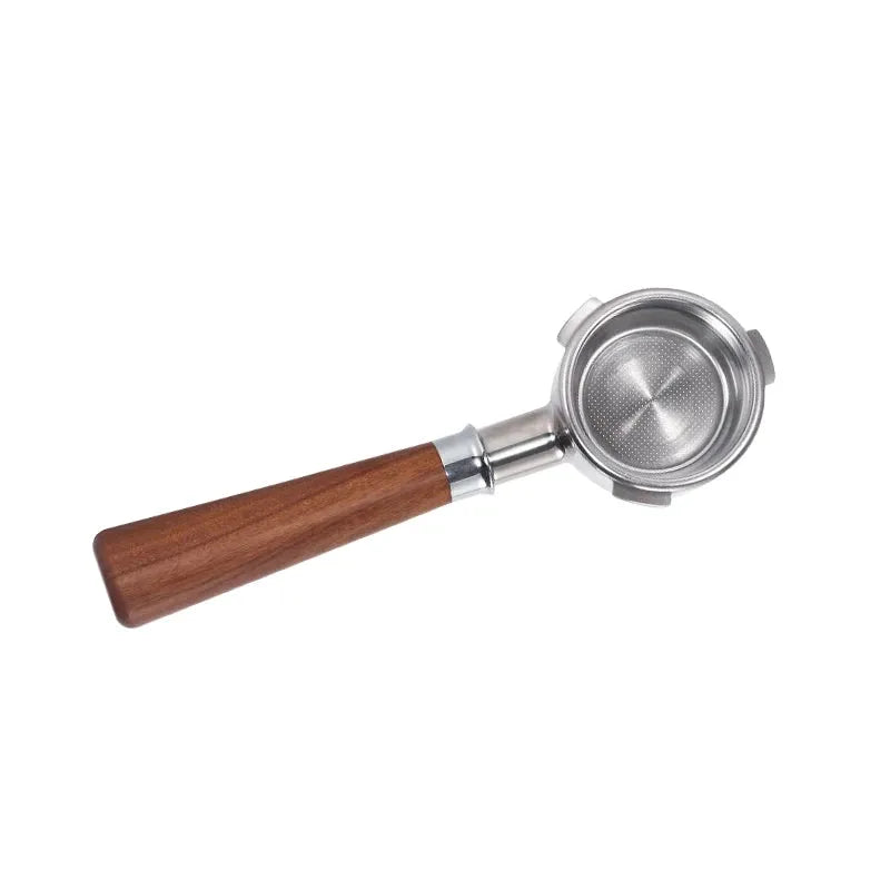 HiBREW 51mm Bottomless Coffee powder handle 304 stainless steel and solid wood