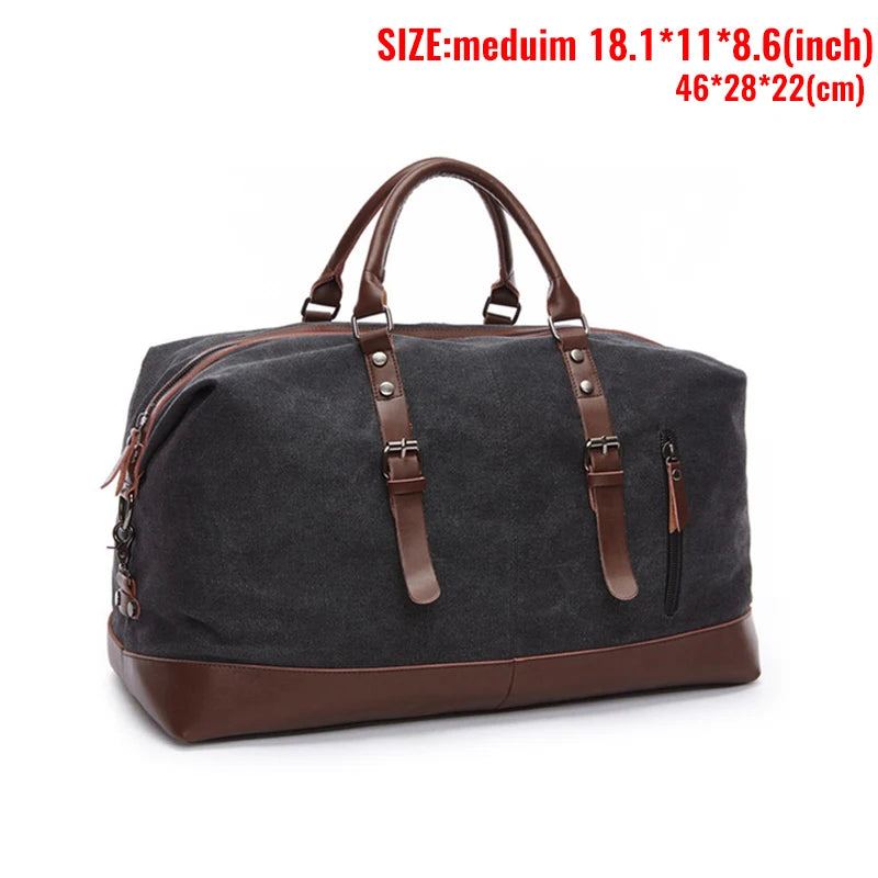 MARKROYAL Canvas Leather Men Travel Bags Carry On Luggage Bag Men Duffel Bag Handbag Travel Tote Large Weekend Bag Dropshipping