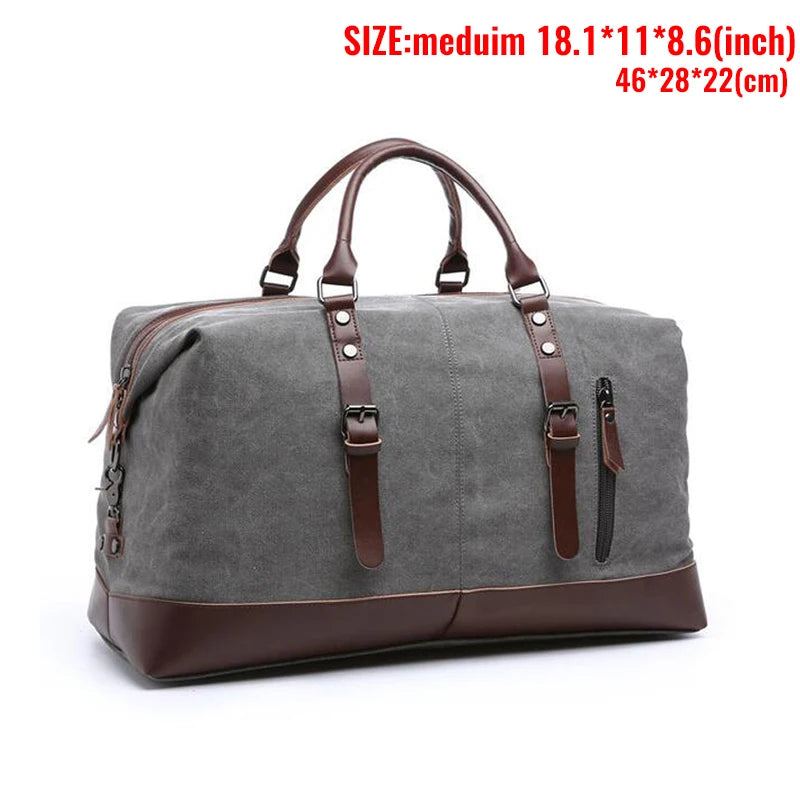 MARKROYAL Canvas Leather Men Travel Bags Carry On Luggage Bag Men Duffel Bag Handbag Travel Tote Large Weekend Bag Dropshipping