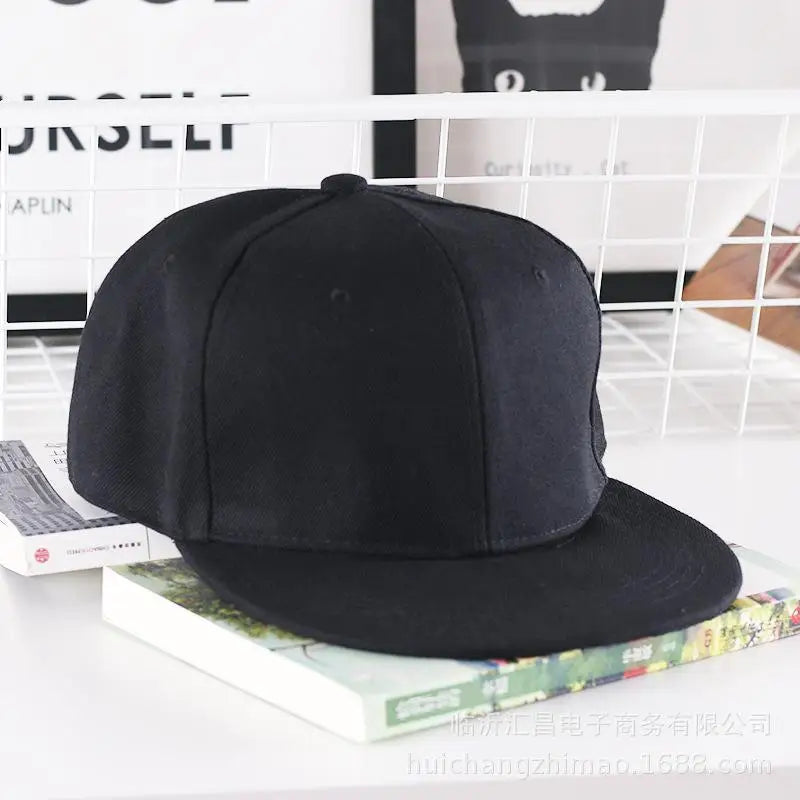 Solid Hip Hop Cap For Men Snapback Hat Women's Baseball Caps Adjustable Flat Brim Bill Plain Visors Boys And Girls Street Dance