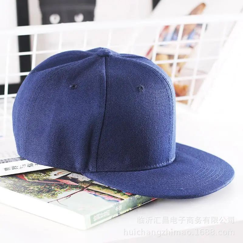 Solid Hip Hop Cap For Men Snapback Hat Women's Baseball Caps Adjustable Flat Brim Bill Plain Visors Boys And Girls Street Dance